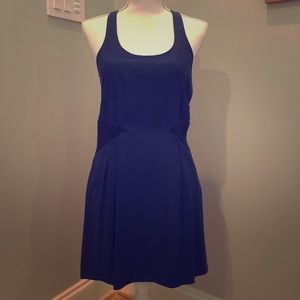 Parker mini dress with leather detail